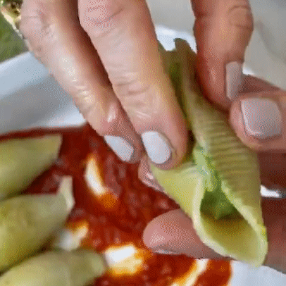 Healthy Low-Fat High Fiber Vegan Stuffed Shells