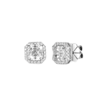 Bethenny Asscher Studs in White Crystalline
