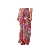 Printed Ruffle Trim Sarong Swim Cover-Up