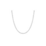 Floating Lab Grown White Sapphire Tennis Necklace