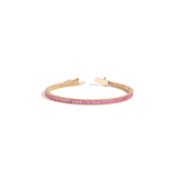 Lab Grown Pink Sapphire Baguette Tennis Bracelet