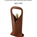 Leather Wine Tote Bag