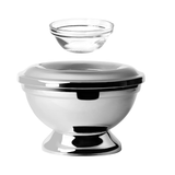 Glass and Metal Caviar Server Set
