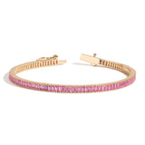 Lab Grown Sapphire Baguette Tennis Bracelet